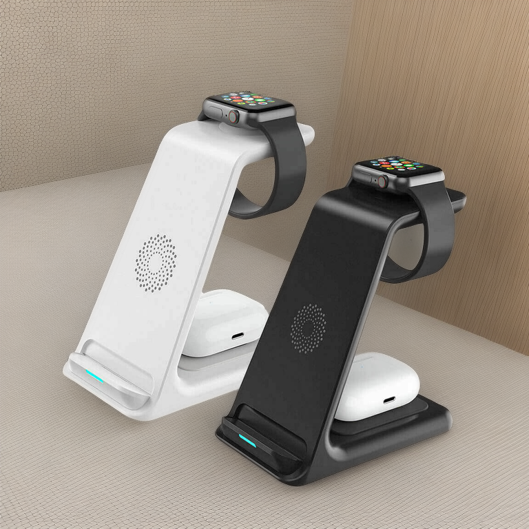 PowerNest 20W Trådlös Laddningsställ | Snabbladdningsdocka för iPhone, AirPods och iWatch 8 7 6