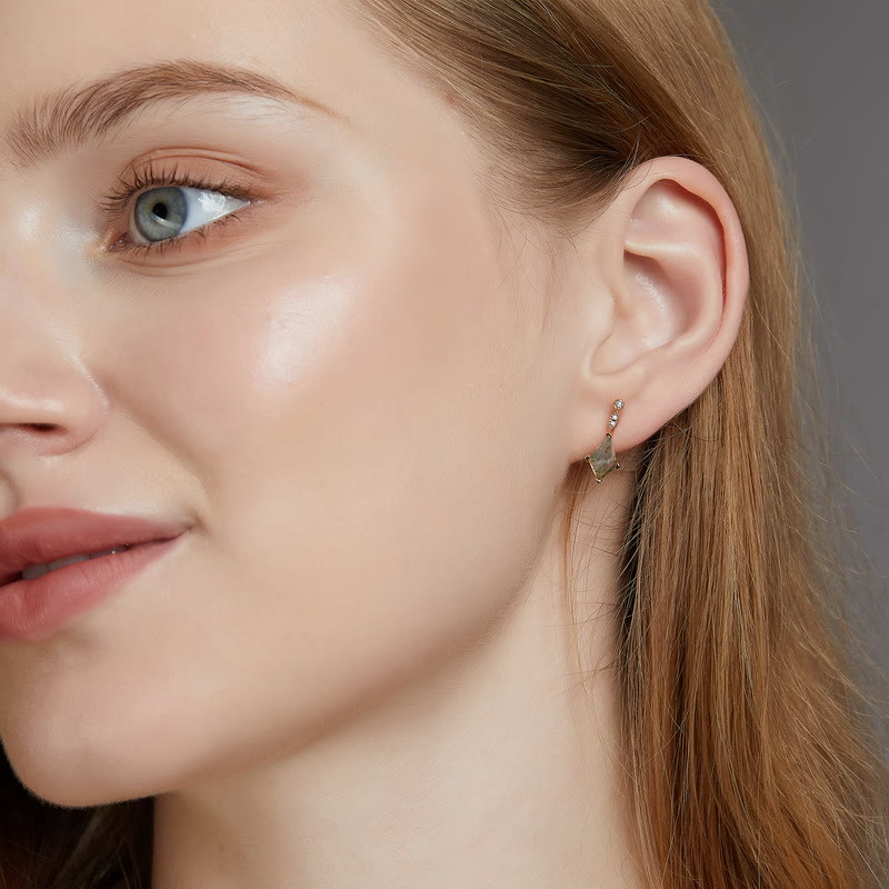 Moss Agat och Vit Zirkon Smyckeset – Lana