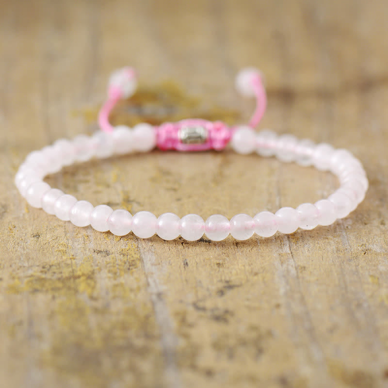 Naturliga Stenpärlor Justerbar Flätad Armband – Aisha