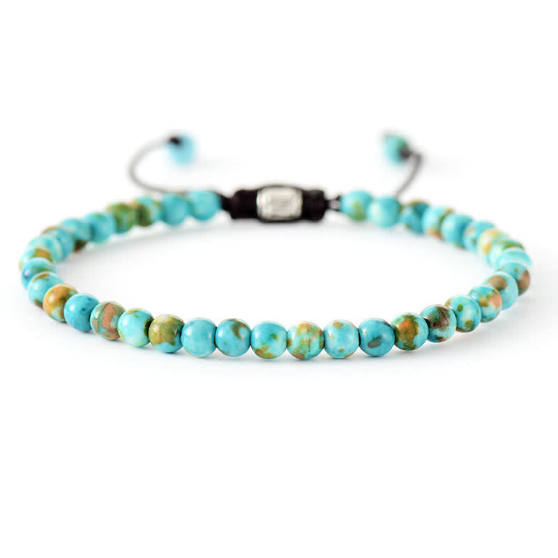 Naturliga Stenpärlor Justerbar Flätad Armband – Aisha