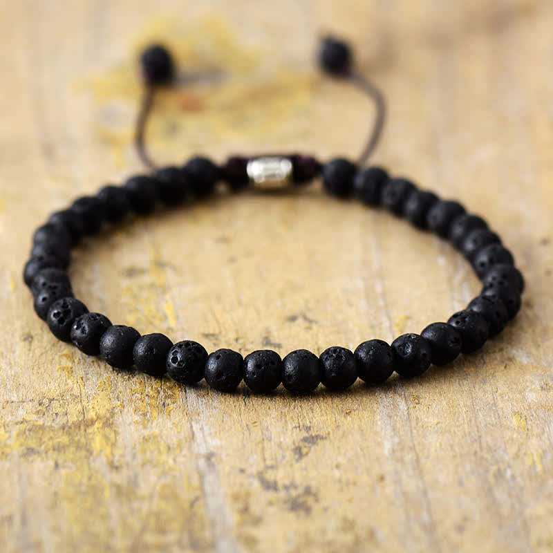 Naturliga Stenpärlor Justerbar Flätad Armband – Aisha