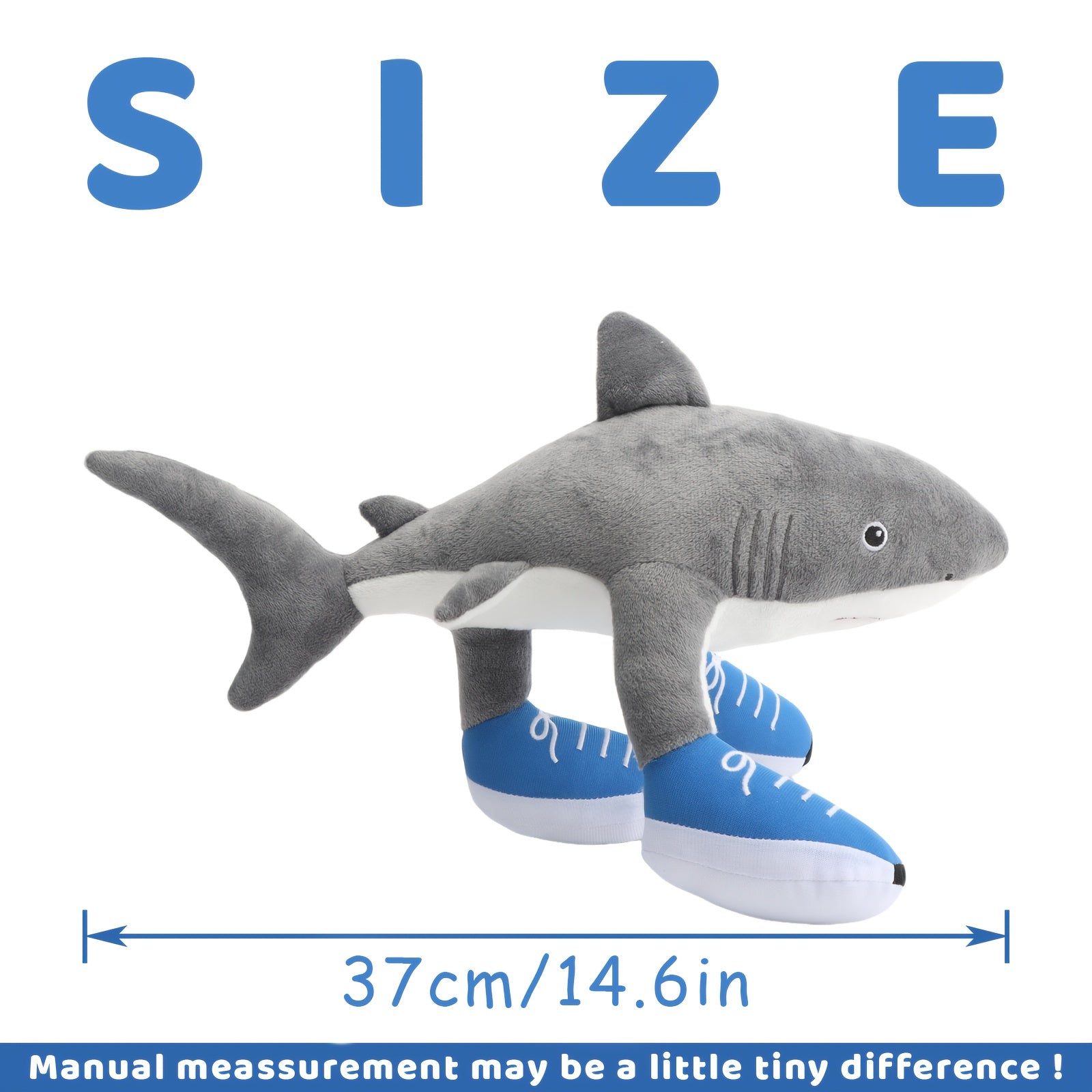 Sneaker-Bärande Plush Shark – Mjuk Tung Tung Sahur Karaktärsleksak