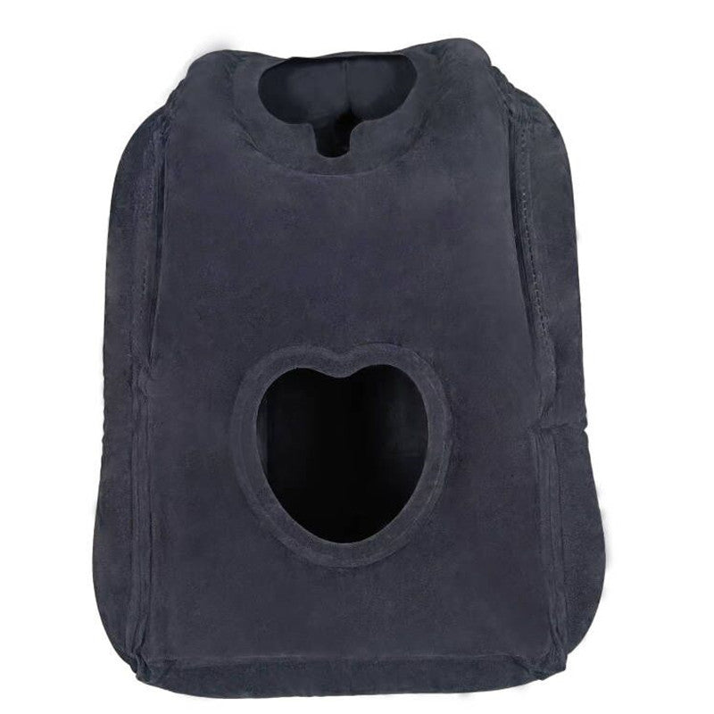 Inflatable Travel Neck Pillow with Heart-Shaped Cutout – Compact and Washable