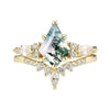 Stilren 2-delad Mossa Agat Ring Set - Serenia