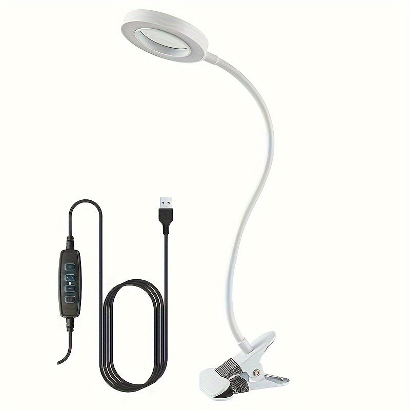 LED Förstoringslampa med Klämma – Perfekt för Händer-Fri Arbete och Precision