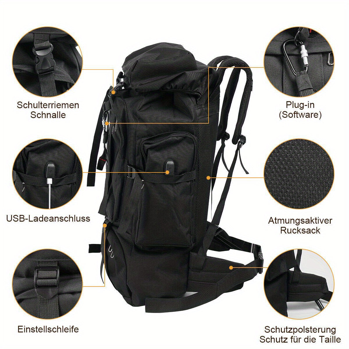 Explorer 80L Vandringsryggsäck – Robust och Mångsidig