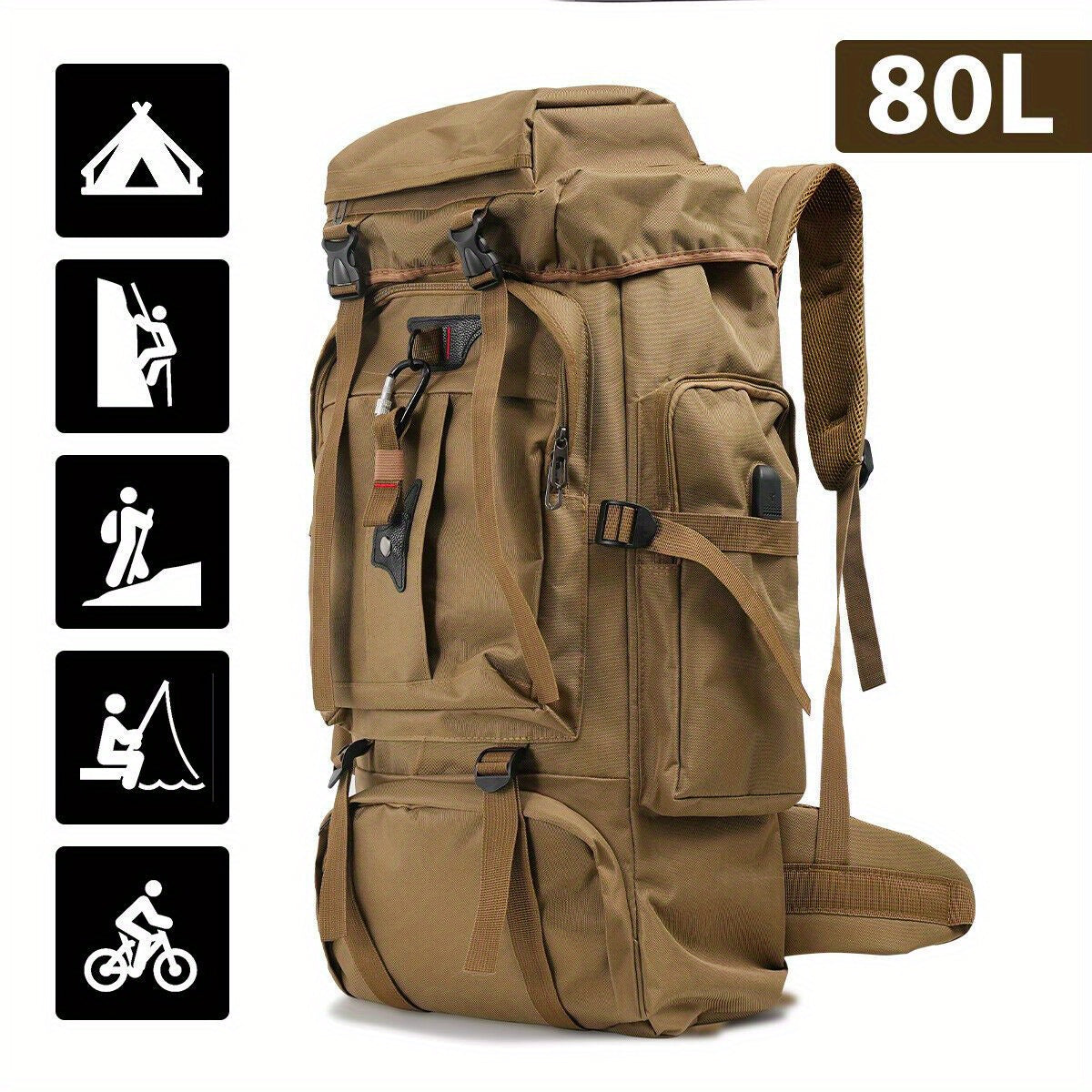 Explorer 80L Vandringsryggsäck – Robust och Mångsidig