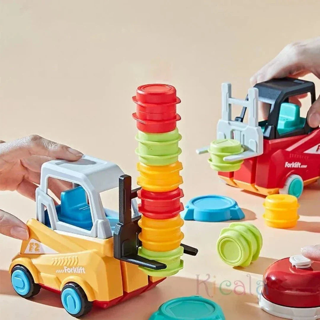 Stapelspel med Gaffeltruck – Utbildningsspel för att Förbättra Färdigheter och Koncentration