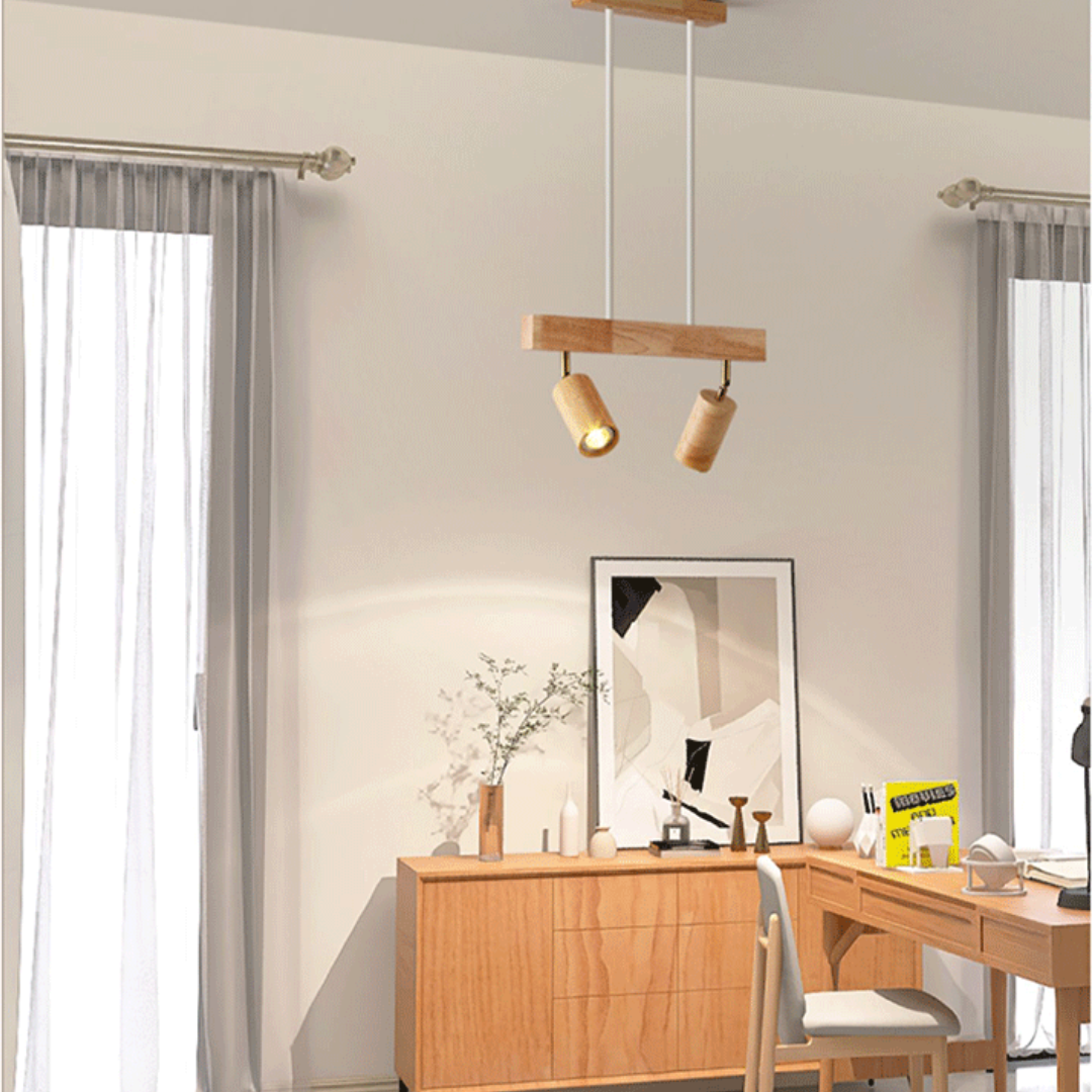 Justerbar Trä Takspotlight – EcoLux