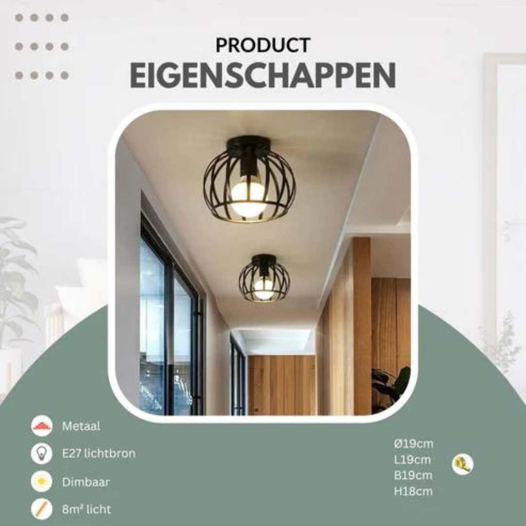 Trendig Industriell Taklampa med Öppen Design - ForgeLight