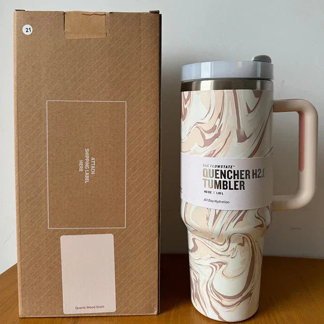 Vakuumisolerad Kopp med Lock och Sugrör – ThermoTumbler