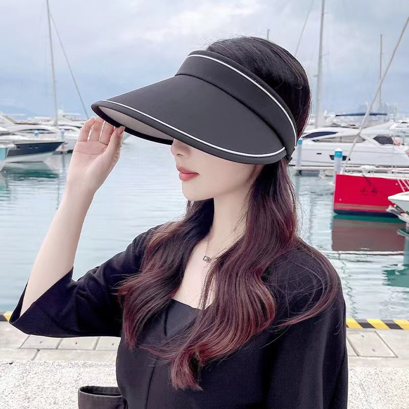 Trendig Uppvikbar Solhatt med Extra Skydd – FoldSun Pro