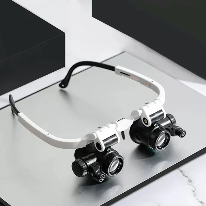 HD Luppglasögon med LED-belysning och utbytbara linser - Optiview