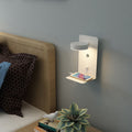 Moderne firkantet LED-væglampe med USB-opladning