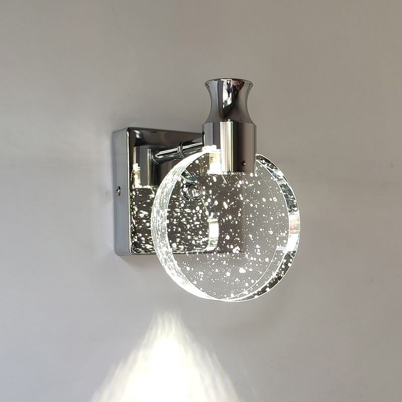 Lyxig Rund Kristall Vägglampa – Celestia