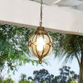 Europäische kugelförmige Retro-Pendelleuchte mit 1 Lichtquelle, wasserdicht für den Außenbereich