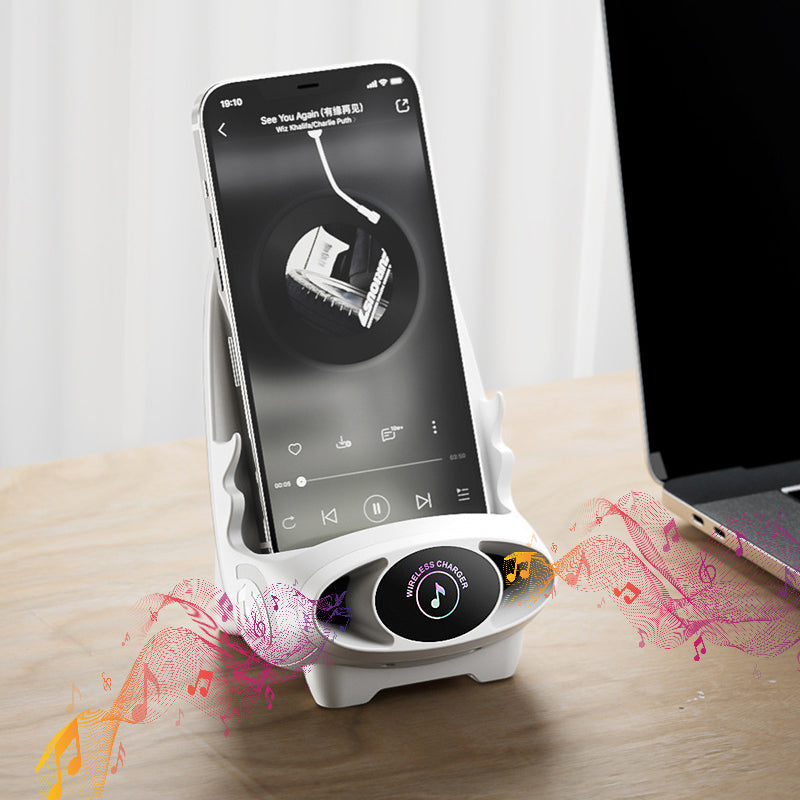 Trådlös telefonhållare med 15W snabbladdningsfunktion - FlexCharge Stolen