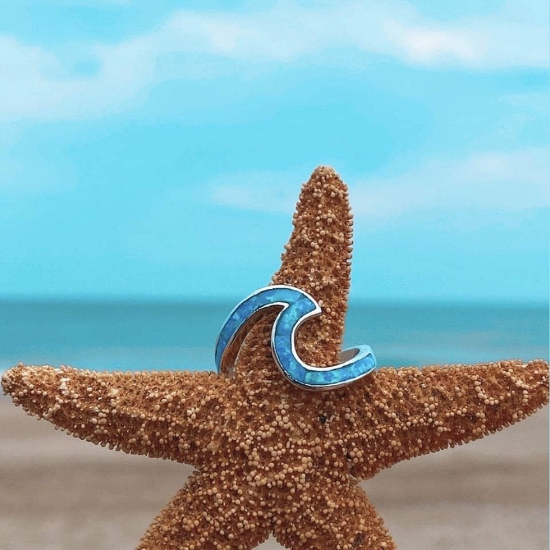 Ocean Waves Ring i Opal och Silver – Livia