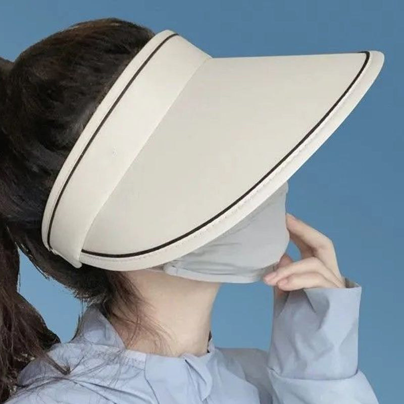 Trendig Uppvikbar Solhatt med Extra Skydd – FoldSun Pro