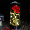 Lampada LED Rosa Romantica GlowPetal | Decorazione con Cupola in Vetro e Luce Soft per Momenti Speciali