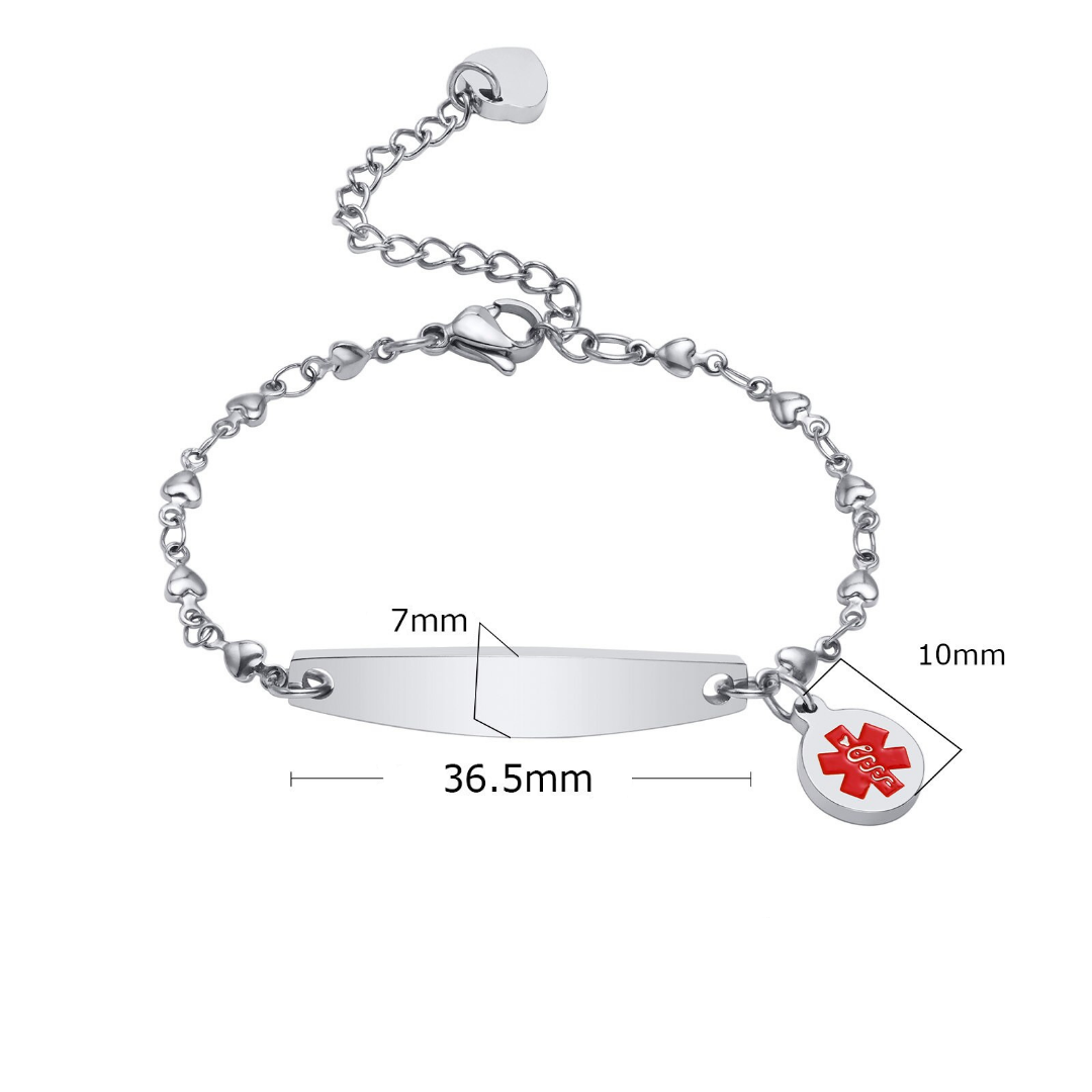 Pulsera de Seguridad Personalizable LifeKey | Joyería de identificación médica para una protección segura y con estilo