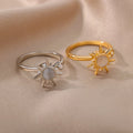 Anillo giratorio S925 con panel solar