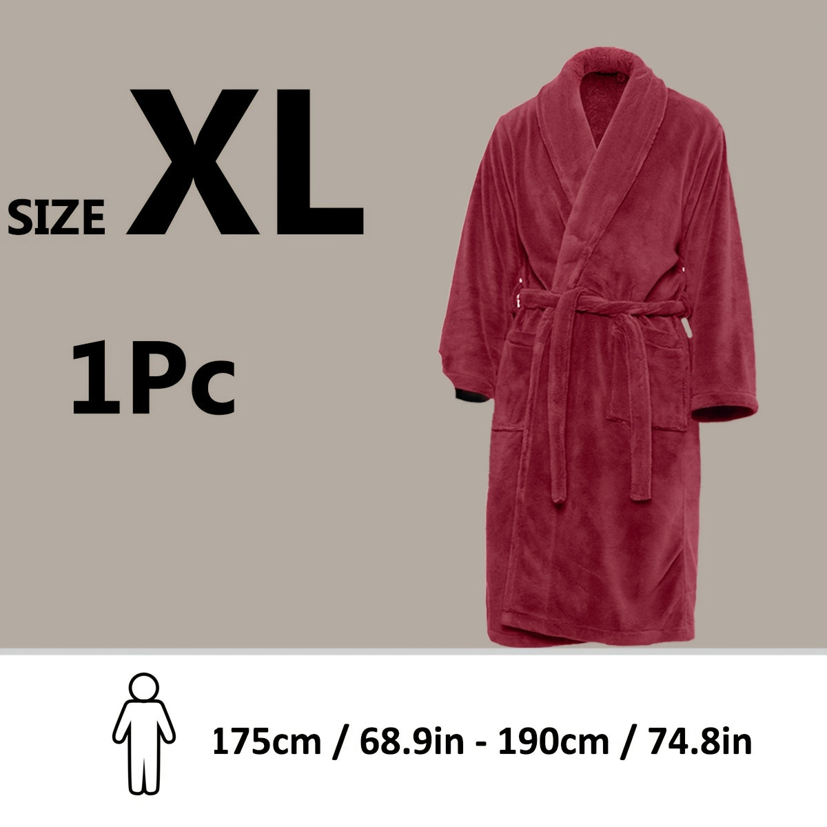 Lyxig Unisex Coral Fleece Badrock – Ultra Mjuk och Varm för Din Komfort