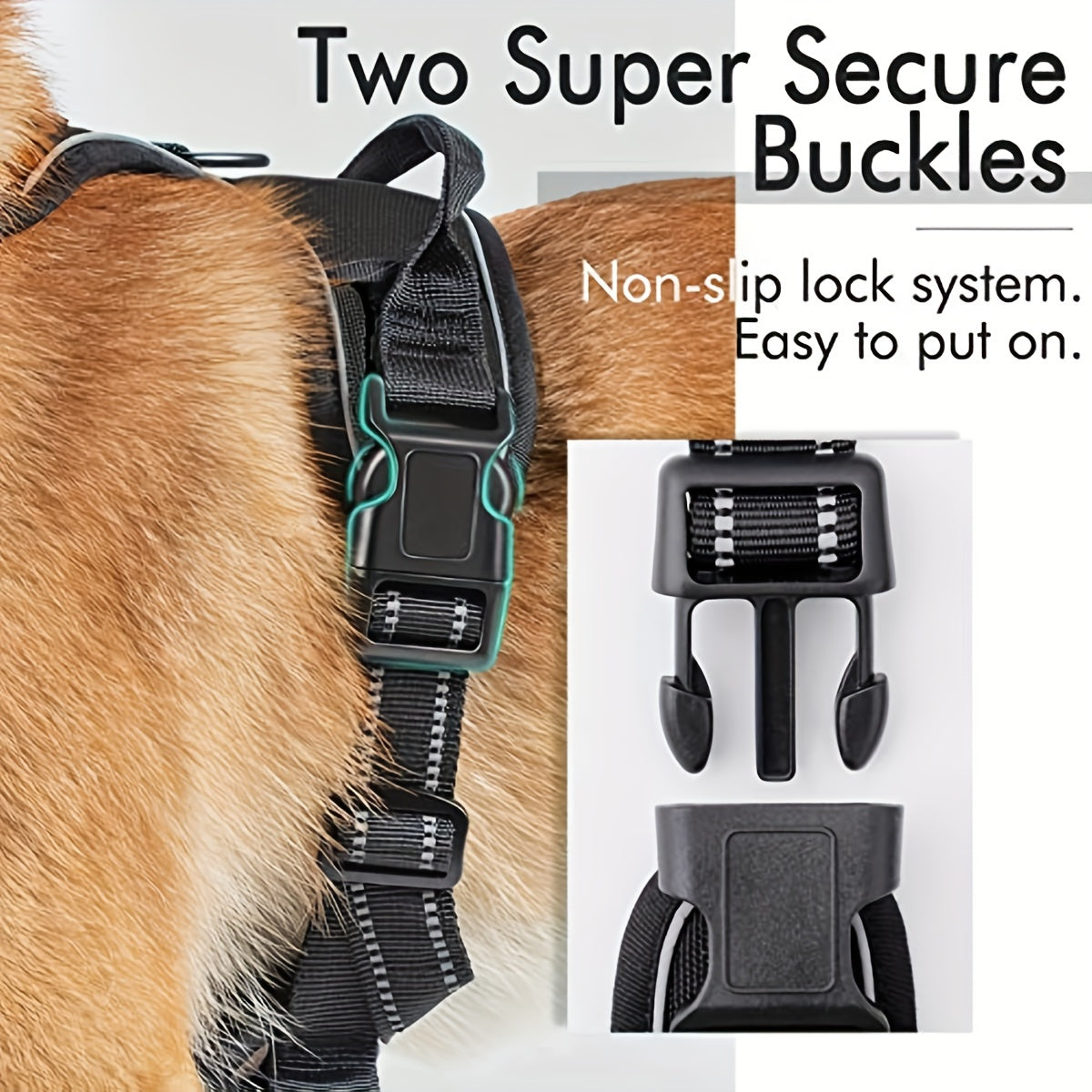 Reflekterande Hundsele med Koppelset - Justerbar och Säker för Promenader och Träning
