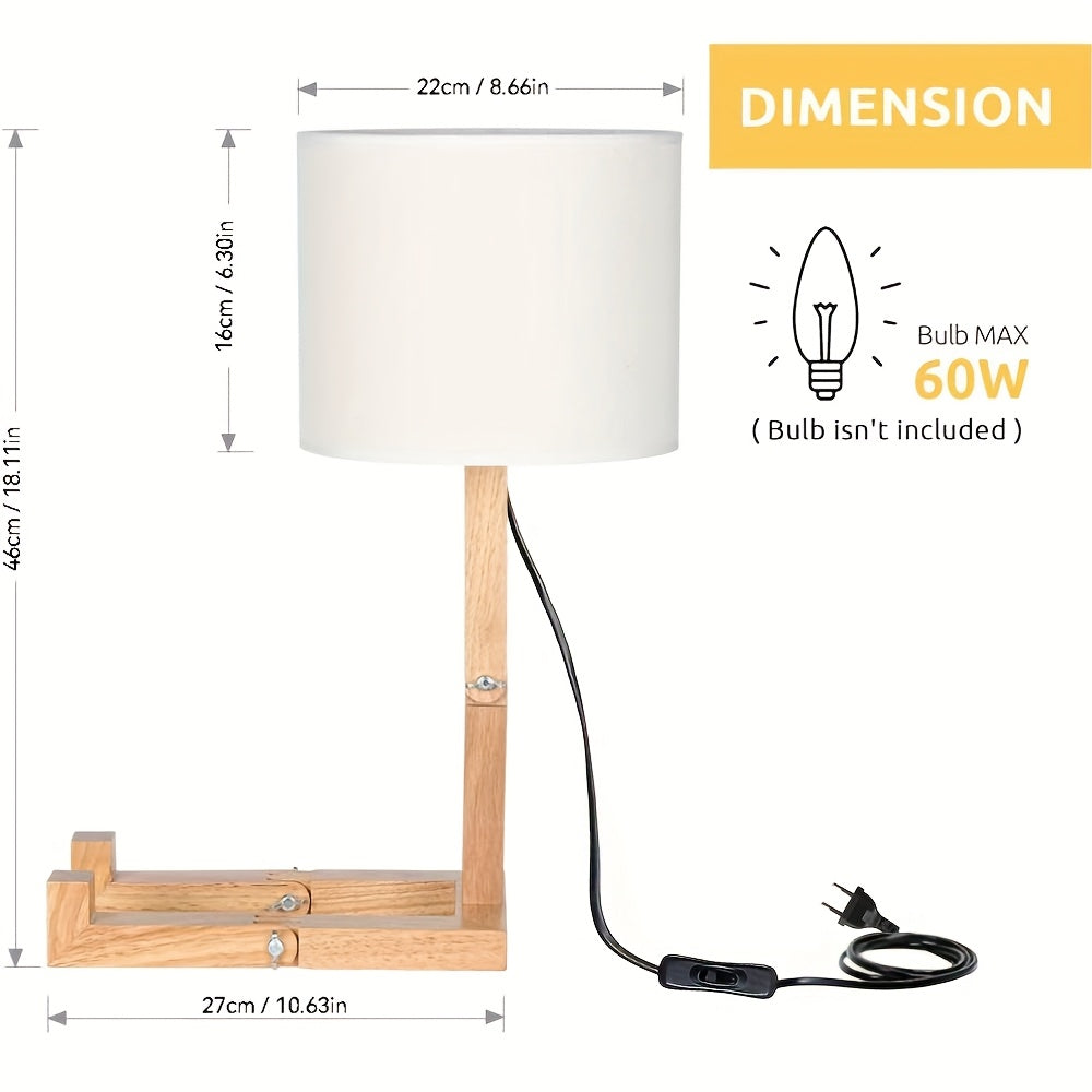 Modern Trä Bordslampa – Flexibel Design och Stämningsbelysning