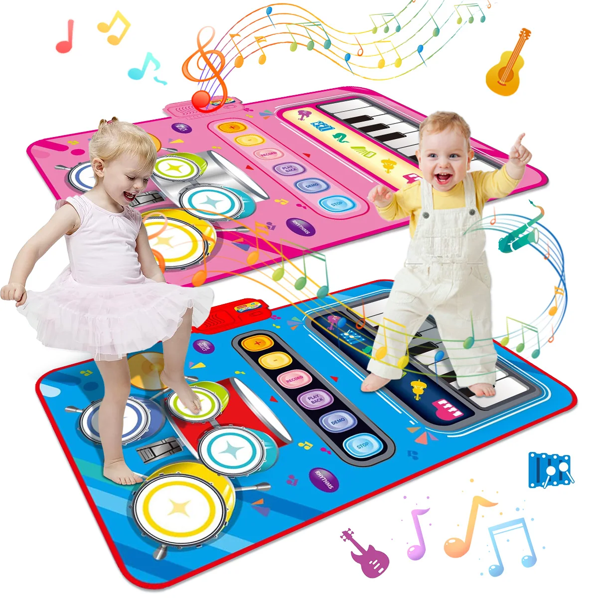 SoundSteps – 2-i-1 Musiklekmatta med Piano & Trummor