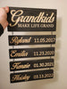 Placa Familiar Personalizada LegacyLuxe | Regalo familiar elegante de madera con nombres y fechas grabados