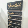 Placa Familiar Personalizada LegacyLuxe | Regalo familiar elegante de madera con nombres y fechas grabados