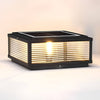 Modern LED Utomhus Stolplampa - Ribbat Glas