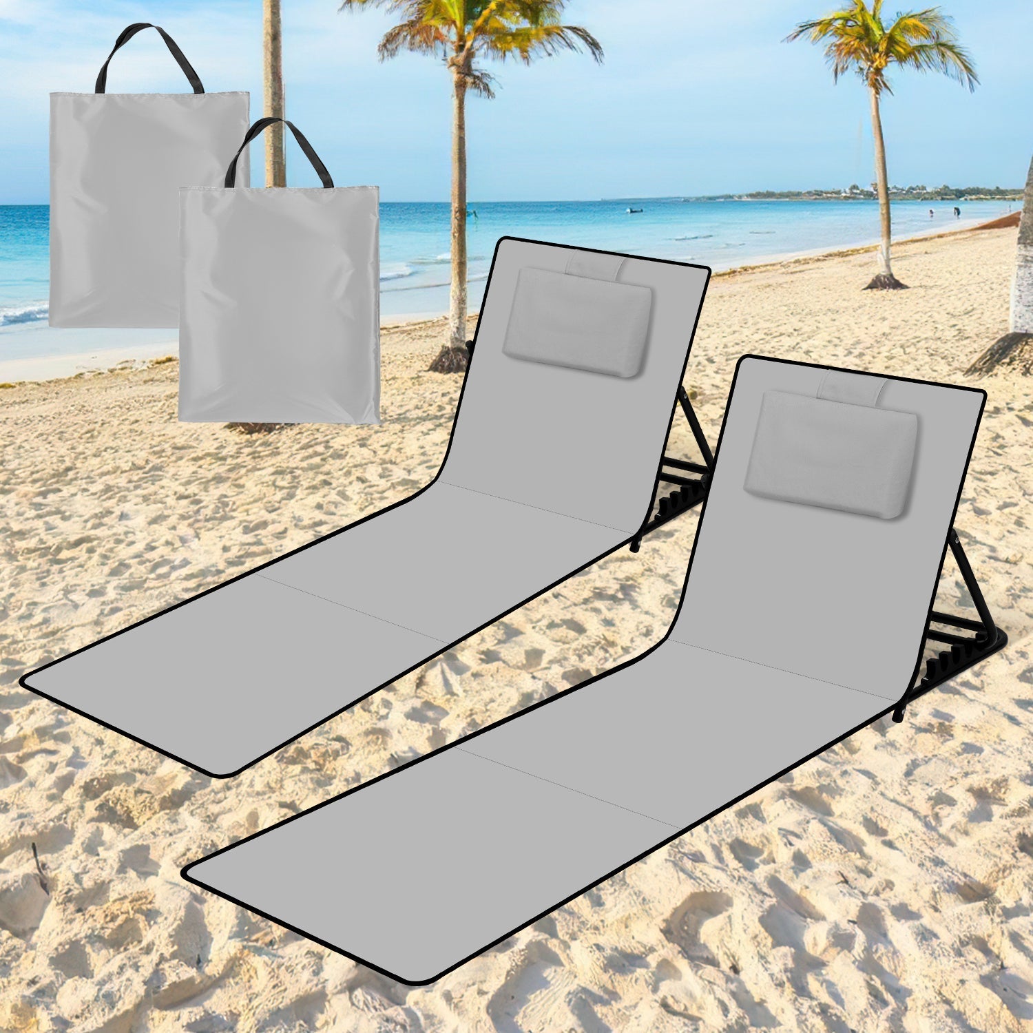 RelaxMate Bärbar Strandstol – Komfort och Bekvämlighet på Språng