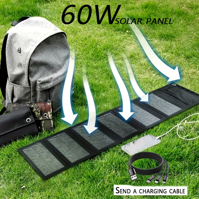 Fällbar Solpanel Laddare – Lätt och Hållbar för Camping och Vandring