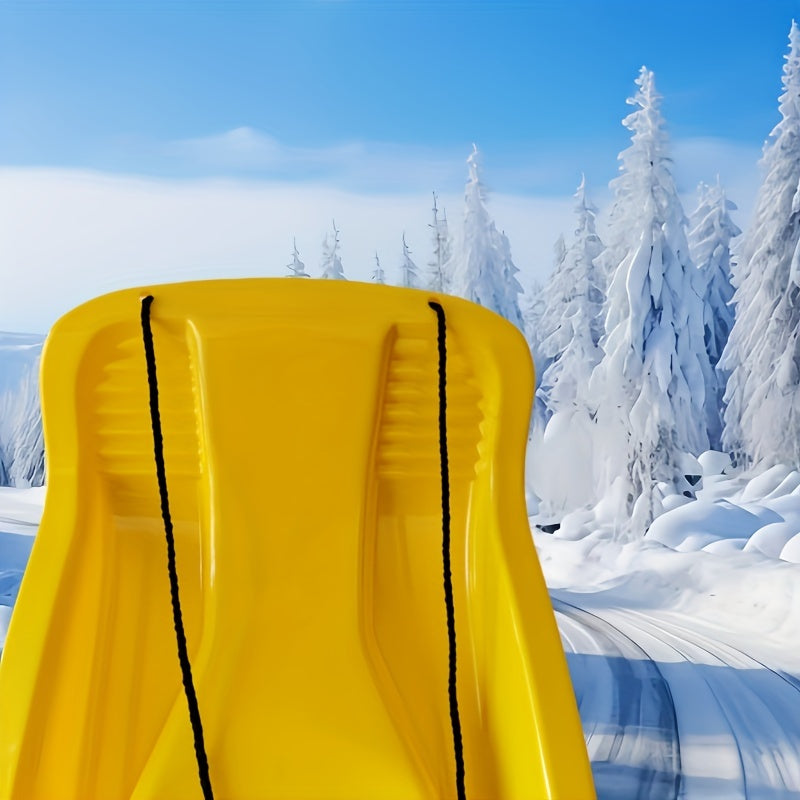 Mångsidig Skidsläde med Broms – Perfekt för Snö, Gräs och Is, Inkl. Dragrep