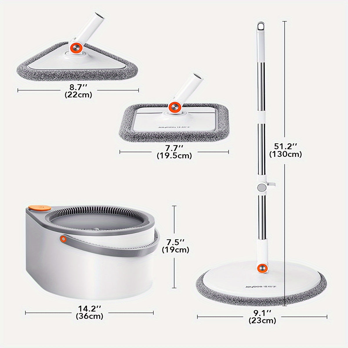 FlexiClean Spin Mop Set – Handsfree, Justerbar och Effektiv Städning