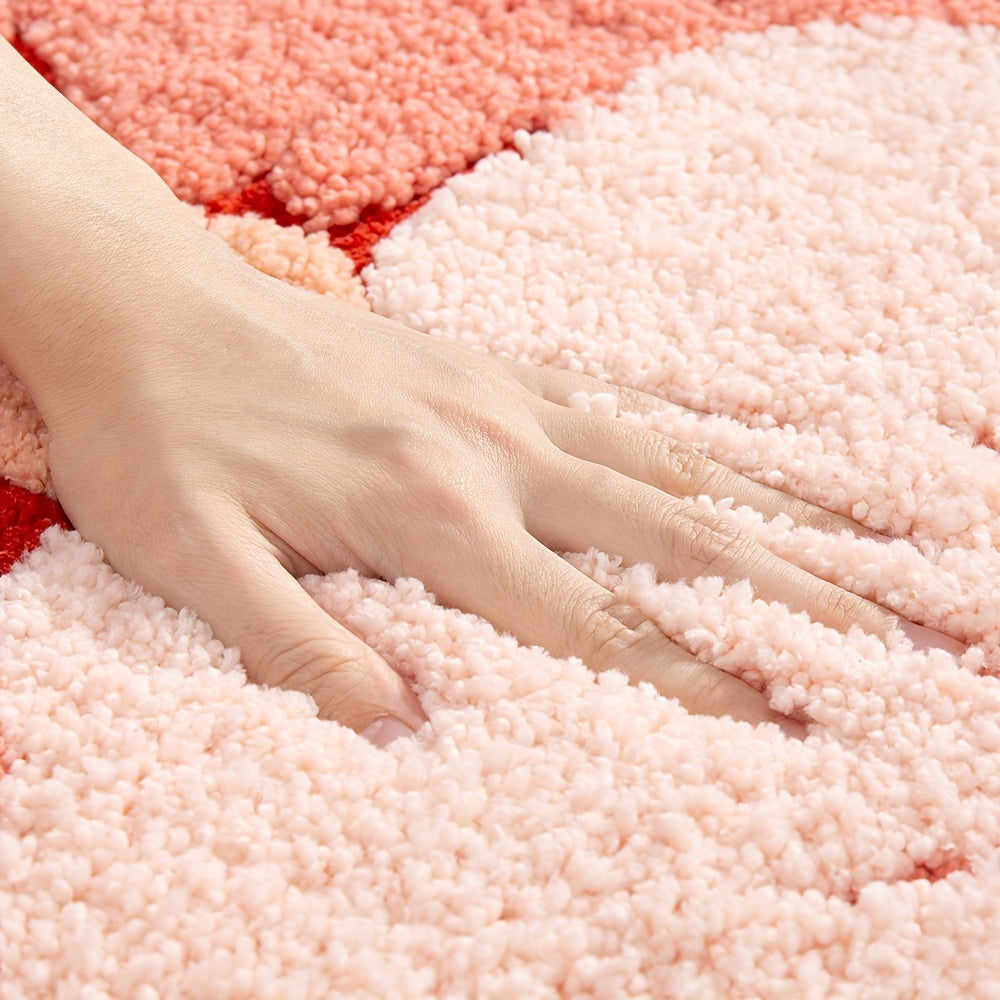 Fluffig Blomsterbadmatta – Absorberande och Mjuk för Extra Komfort