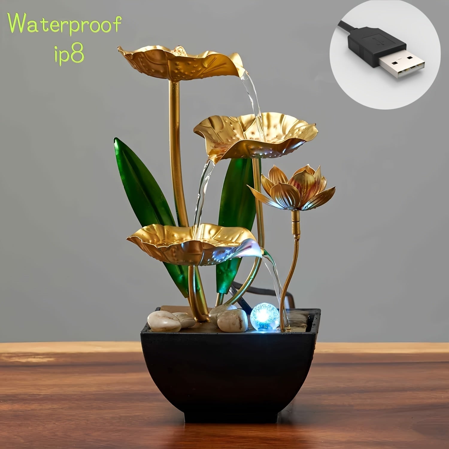 Lugn Lotus Inomhusfontän – Avkopplande och Atmosfärisk