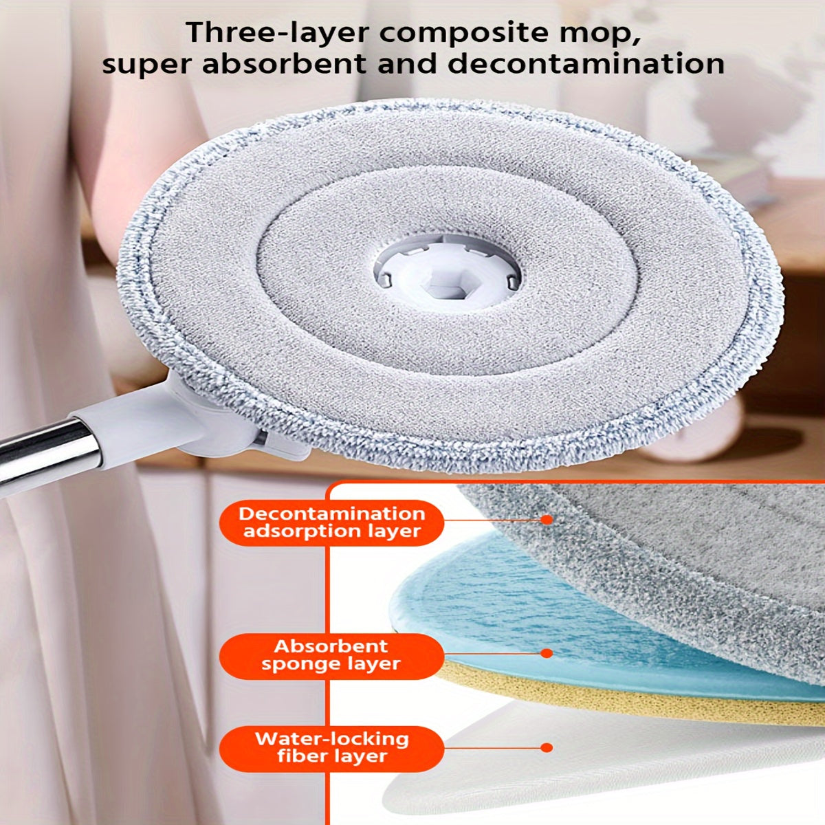 FlexiClean Spin Mop Set – Handsfree, Justerbar och Effektiv Städning