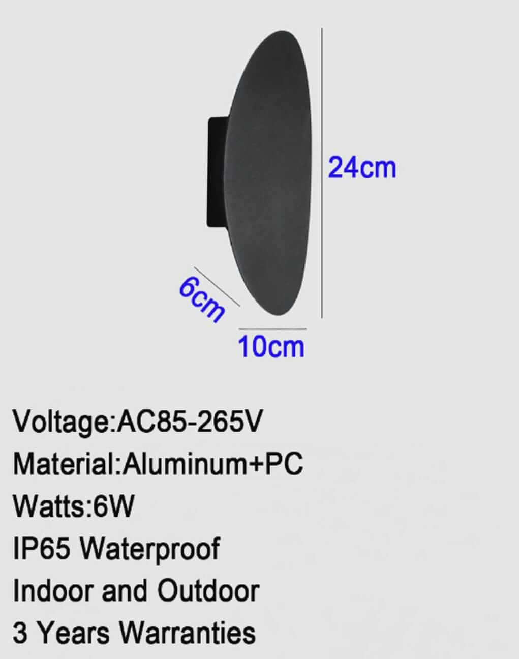 Modern Utomhusvägglampa - Oval & Rektangulär Design