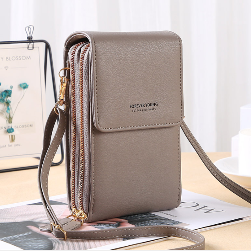 Touchscreen Telefonväska med Plåtfunktion – Kompakt Crossbody för Dagligt Bruk