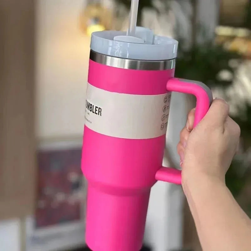 Vakuumisolerad Kopp med Lock och Sugrör – ThermoTumbler