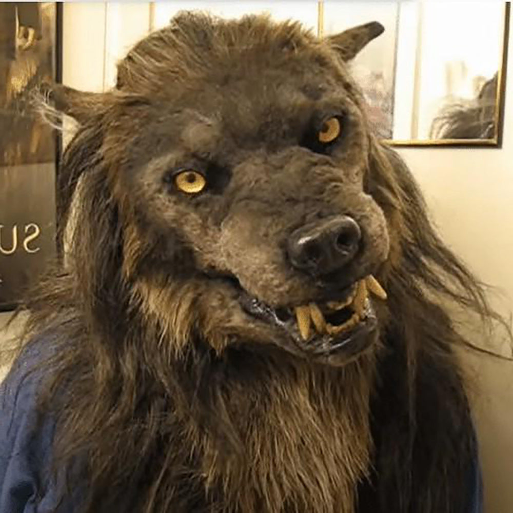WolfLux LED Varulvsmask | Glödande Ögon & Rörliga Öron för Perfekt Cosplay & Halloween Kostym