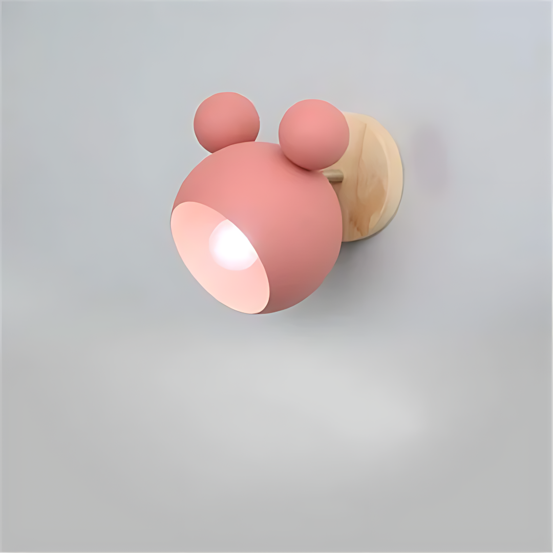 LumiMickey Nordisk Vägglampa | Bedårande Mickey-formad LED-vägglampa för ett mysigt barnrum och lekrum.