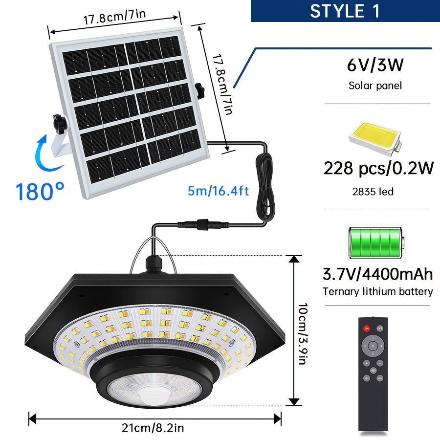 Smart Solar Hängande LED-lampa – Ljusstark, Säker och Energi Effektiv