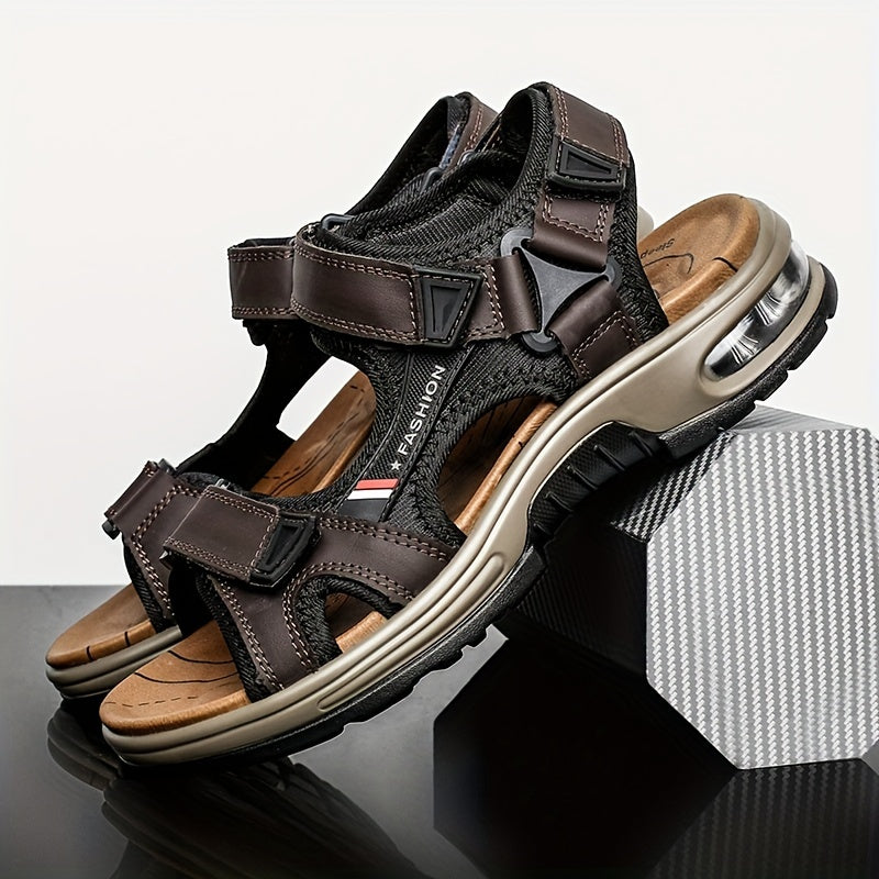Premium Herrläder Strand Sandaler – Justerbara och Stötdämpande