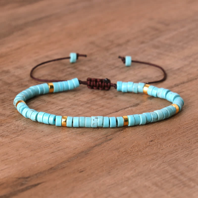 Flätad Armband med 2.4 mm Naturstenpärlor – Seraphina