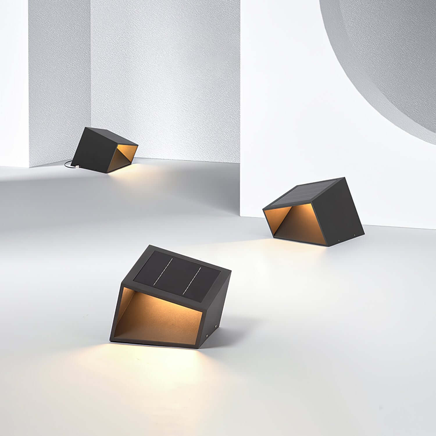 Kubusformad Trädgårdslampa på Solenergi