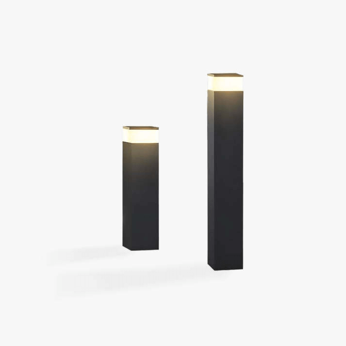 LED Utomhuslampa - Rektangulär Metall Design